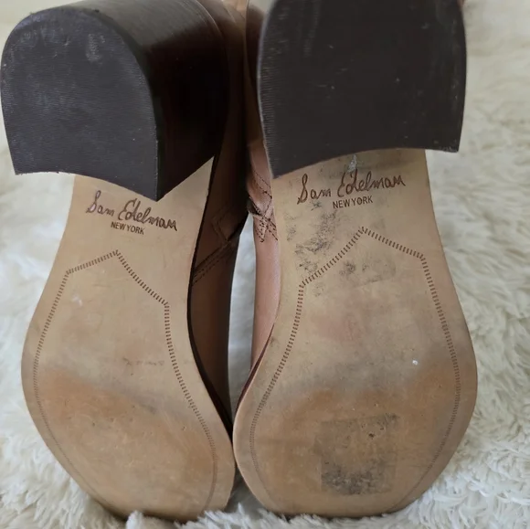 Sam Edelman Cognac Leather Over the Knee Boots size 8.5 - Picture 9 of 14